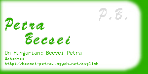 petra becsei business card